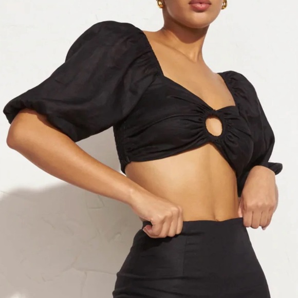 Faithfull La Marches Linen Crop Top - Picture 8 of 8